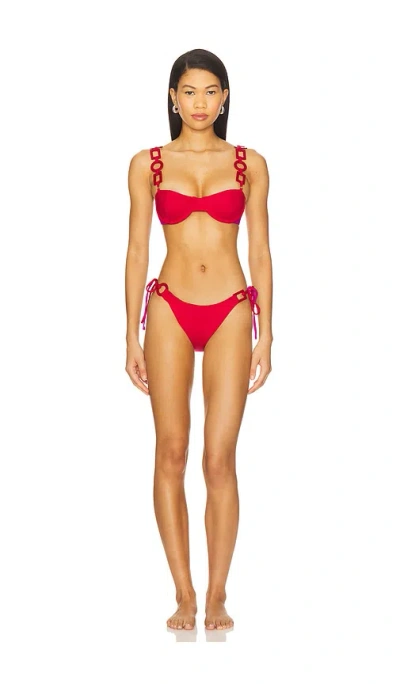 Saudade Crimson Cascade Bikini In Multi