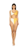Saudade Ouro Bikini Set In Yellow & White