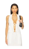 Saudade Shadow Top In White