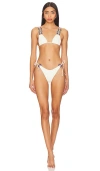 Saudade White Rainbow Bikini Set In White