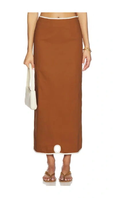 Saudade Zuma Skirt Set In Brown