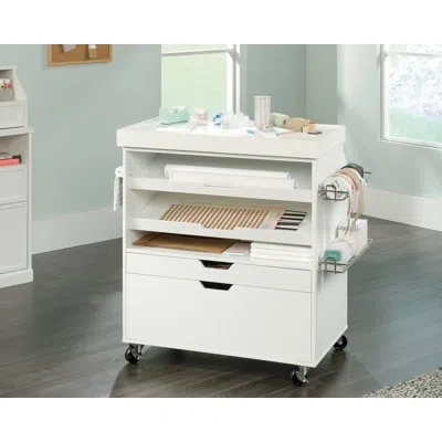 Sauder 37.244'' X 19.449'' Crafting Storage Cabinet In White