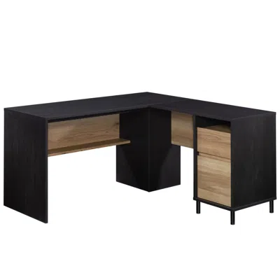 Sauder Acadia Way L Desk, Raven Oak Finish