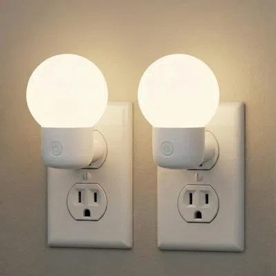 Sauder Adjustable Warm/cool White Plug-in Led Night Light, 1w Output With Tool-free Setup For Indoor Spaces