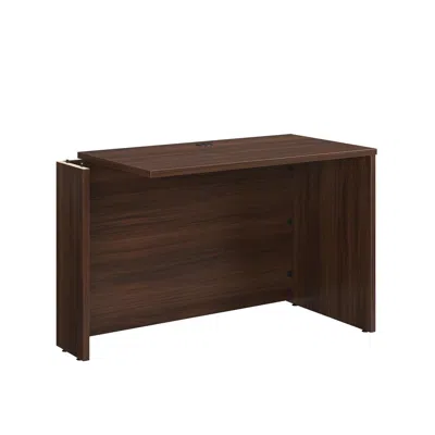 Sauder Affirm Commercial Office Desk Return, Noble Elm Finish In Brown