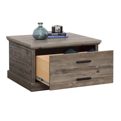 Sauder Aspen Post Coffee Table, Pebble Pine Finish