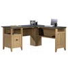 Sauder August Hill L Desk, Dover Oak Finish In Brown