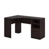 Sauder Beginnings Corner Desk, Cinnamon Cherry Finish In Black