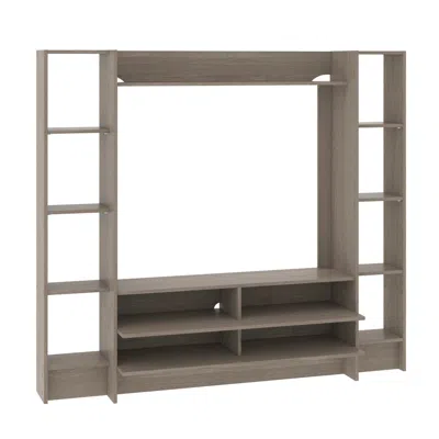 Sauder Beginnings Entertainment Wall, For Tvs Up To 42", Silver Sycamore Finish In Brown