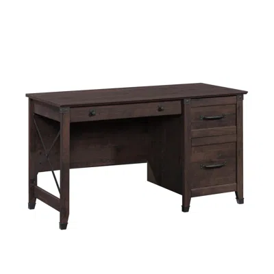 Sauder Carson Forge Desk, Coffee Oak Finish In Brown