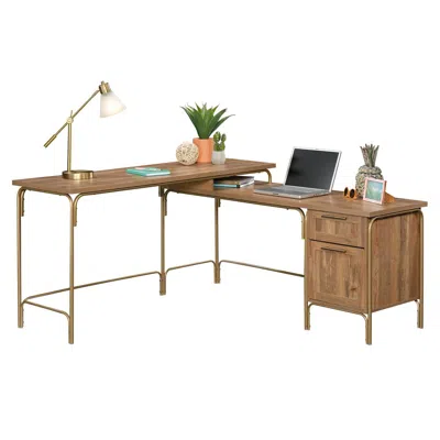 Sauder Coral Cape L Desk, Sindoori Mango Finish In Brown