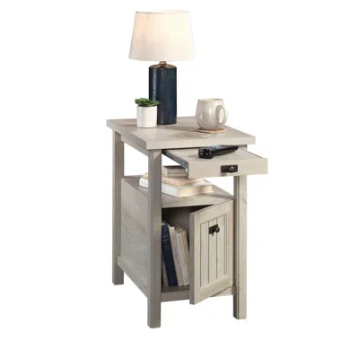 Sauder Costa Chair Side Table, Chalked Chestnut Finish In Neutral