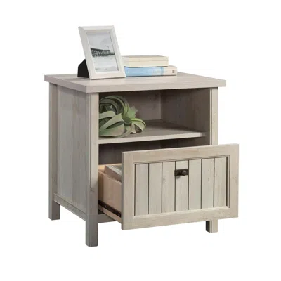 Sauder Costa Night Stand, Chalked Chestnut Finish In Gray
