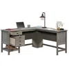 Sauder Cottage Road L Desk, Mystic Oak Finish In Gray