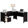 Sauder County Line L Desk, Estate Black Finish In Black