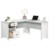 Sauder County Line L Desk, Soft White Finish In White
