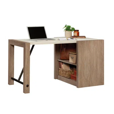 Sauder Dixon City Commercial Office Desk, Brushed Oak Finish In Brown