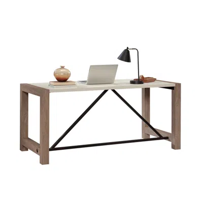 Sauder Dixon City Commercial Office Executive Desk, Brushed Oak Finish In Multi