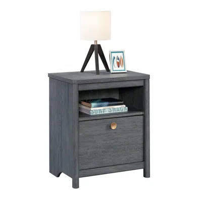 Sauder Dover Edge Night Stand, Denim Oak Finish In Gray