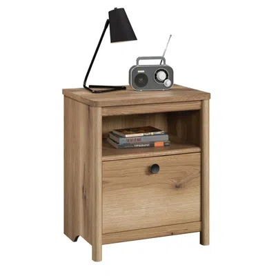 Sauder Dover Edge Night Stand, Timber Oak Finish In Brown