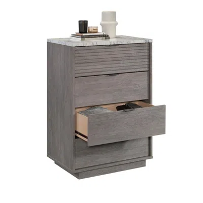 Sauder East Rock Chest, Ashen Oak Finish In Gray