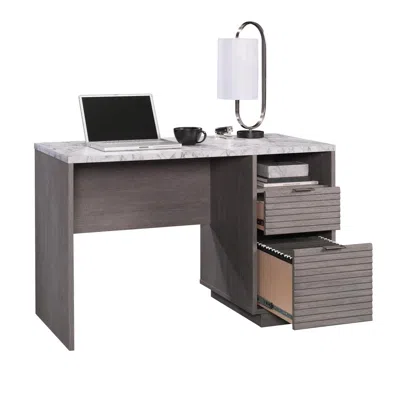 Sauder East Rock Desk, Ashen Oak Finish In Gray