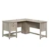 Sauder Edge Water L Desk, Chalked Chestnut Finish In Neutral