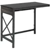 Sauder Foundry Road Desk Return, Carbon Oak Finish In Black