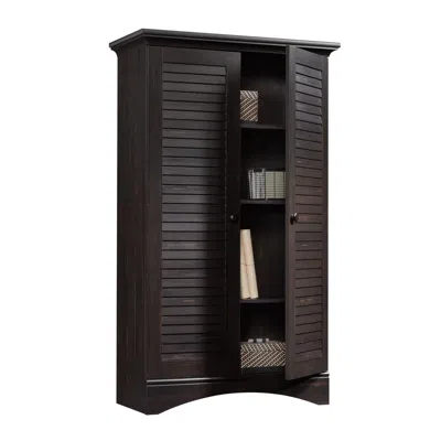 Sauder Harbor View Storage Cabinet, Antiqued Paint Finish In Brown
