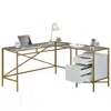Sauder Harper Heights L Desk, White Finish In White
