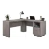 Sauder Hayes Garden L Desk, Ashen Oak Finish In Gray