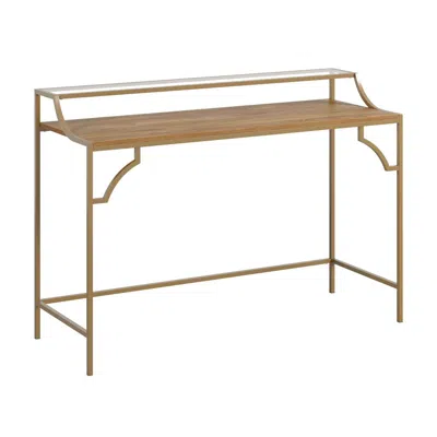 Sauder International Lux Desk, Sindoori Mango Finish In Brown