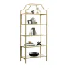 Sauder International Lux Open Shelving, Satin Gold Finish In Gold