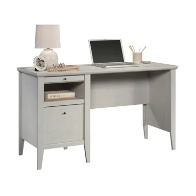 Sauder Larkin Ledge Desk, Glacier Oak Finish In Gray