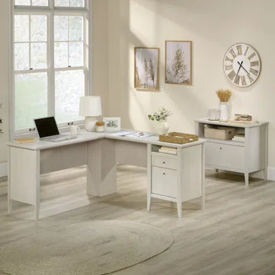 Sauder Larkin Ledge Office Bundle, Glacier Oak Finish