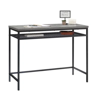 Sauder Market Commons Desk, Slate Gray Finish In Black