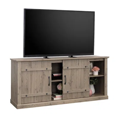Sauder Misc Entertainment Credenza, For Tvs Up To 70", Laurel Oak Finish In Brown