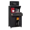 Sauder Miscellaneous Storage Kitchen Cart, Raven Oak Finish In Black