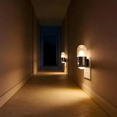 Sauder Motion Sensor Plug-in Night Light, 3 Cct & 8 Rgb Modes, 5-level 20–240lm Dimming For Indoor Stair An In White
