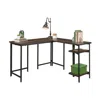 Sauder North Avenue L Desk, Smoked Oak Finish In Brown