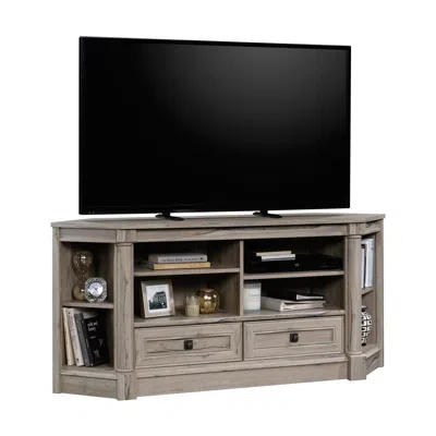 Sauder Palladia Entertainment Credenza, For Tvs Up To 60", Split Oak Finish In Neutral