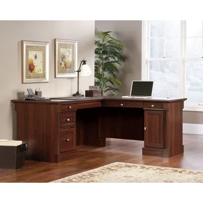 Sauder Palladia L-desk Spo A2 In Brown