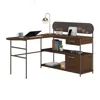 Sauder Radial L Desk, Umber Wood Finish In Brown