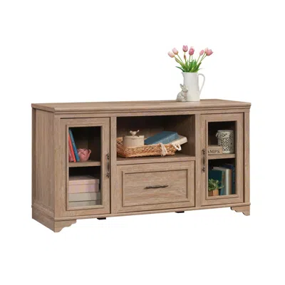 Sauder Rollingwood Commercial Office Credenza, Brushed Oak Finish In Brown