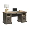 Sauder Sonnet Springs Executive Desk, Pebble Pine Finish In Brown