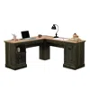 Sauder Sonnet Springs L Desk, Pebble Pine Finish