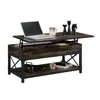 Sauder Steel River Coffee Table, Carbon Oak Finish
