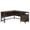 Sauder Steel River L Desk, Carbon Oak Finish In Brown