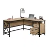 Sauder Steel River L Desk, Milled Mesquite Finish In Brown
