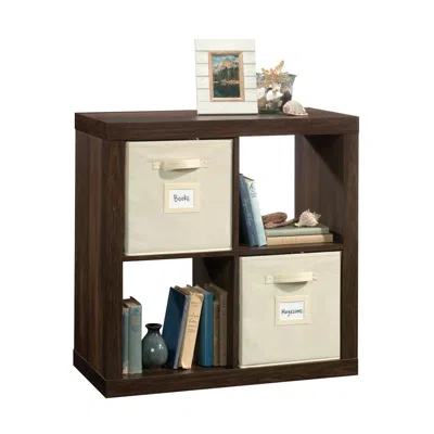 Sauder Stow-away Cube Storage Storage Organizer, Smoked Oak Finish In Brown